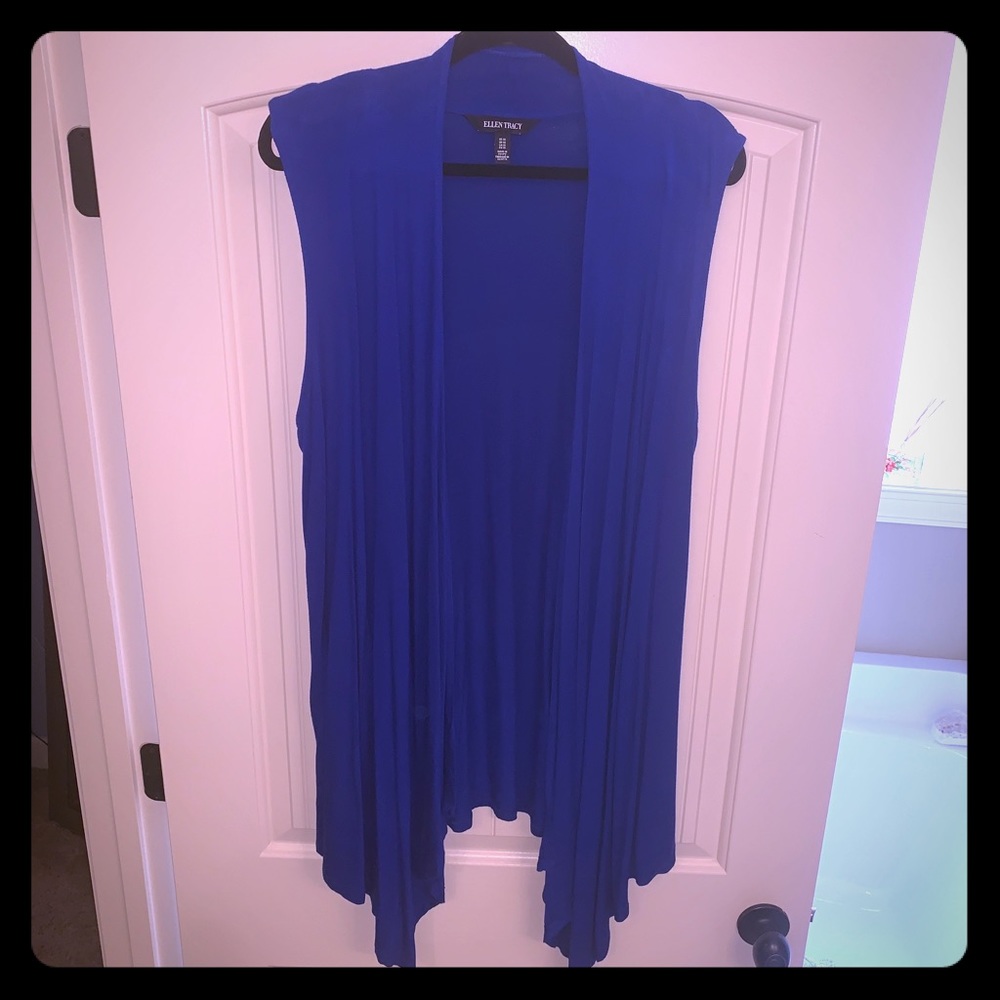 Cobalt Plus Sleeveless Cardigan